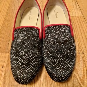 Cole Haan Sabrina black calf hair loafers